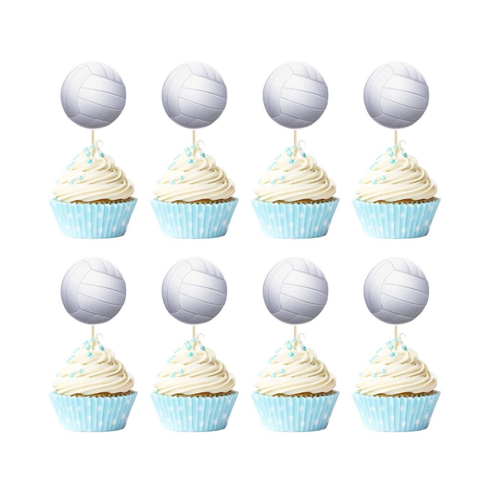 Volleyball Cupcake Toppers, 36 ct